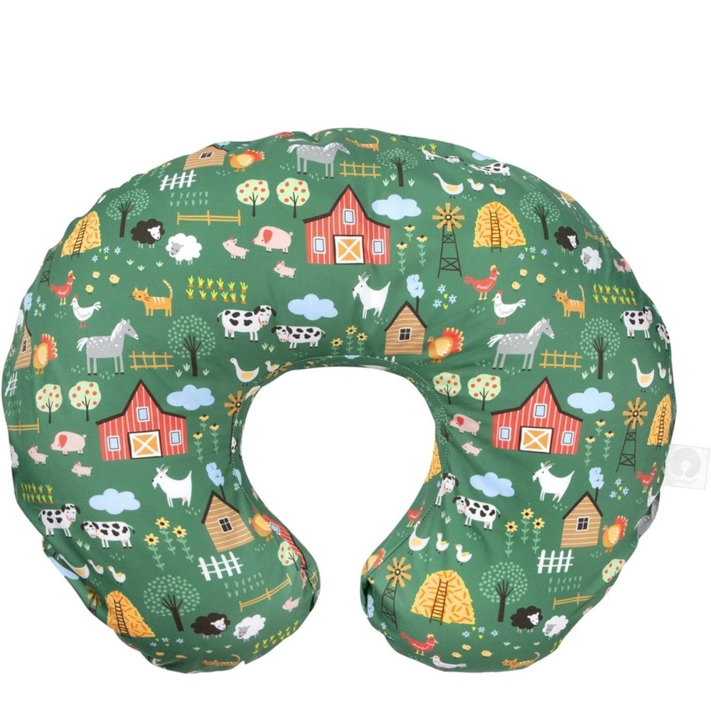 Green farm boppy pillow